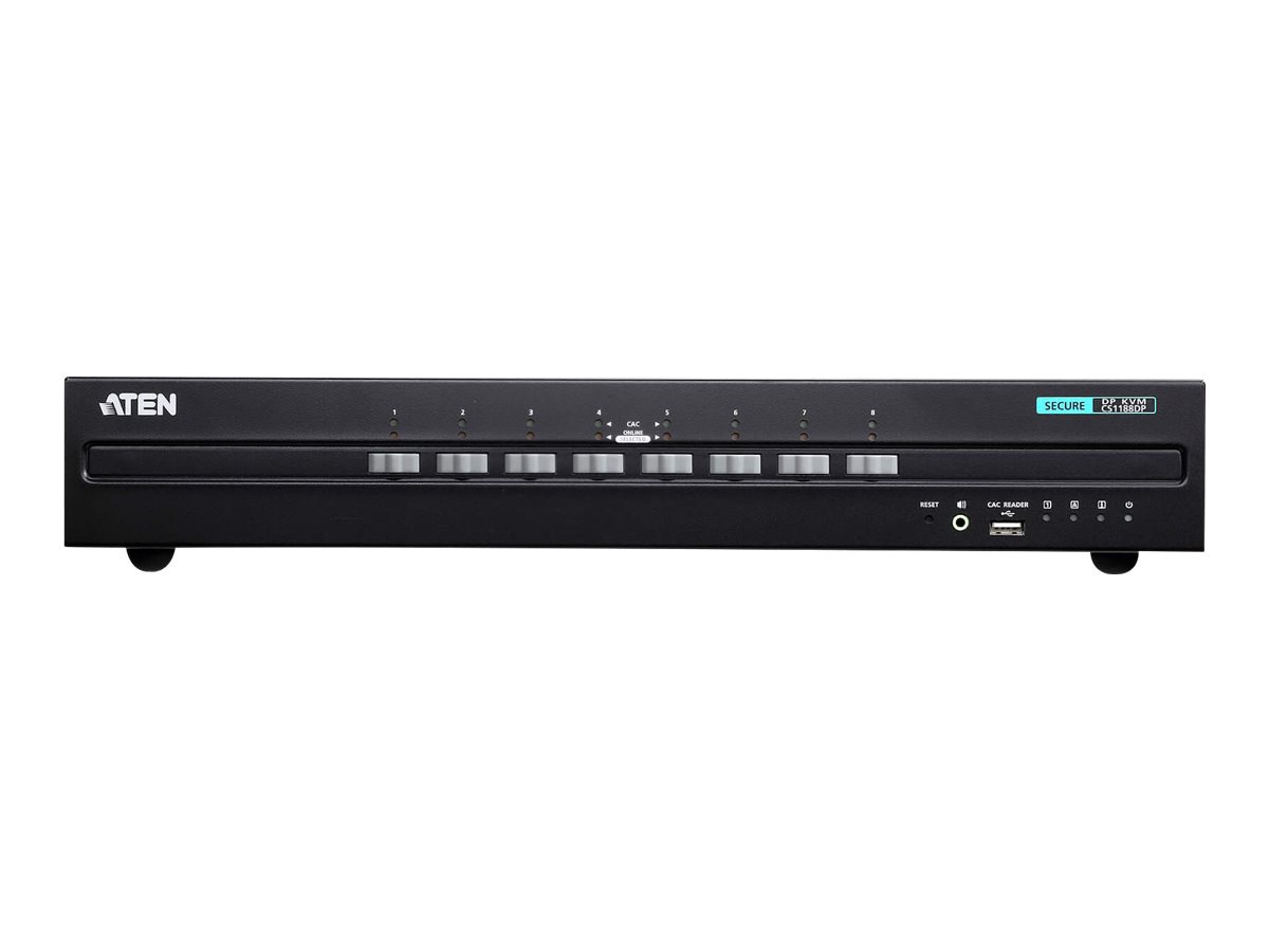 ATEN CS1188DP USB DisplayPort Secure KVM Switch - PSS PP v3.0 Compliant - KVM / audio switch - 8 ports
