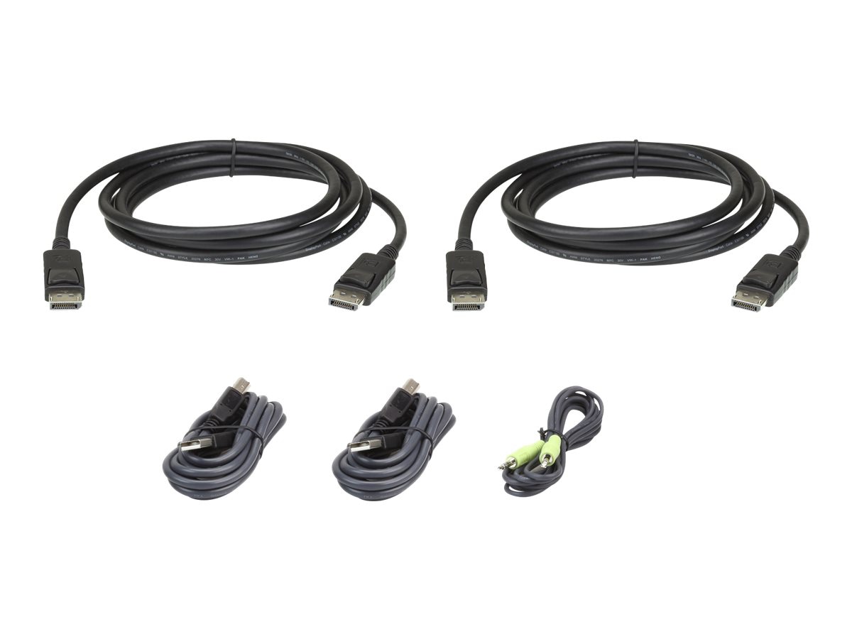 ATEN 2L-7D02UDPX5 - keyboard / video / mouse (KVM) cable kit - TAA Compliant