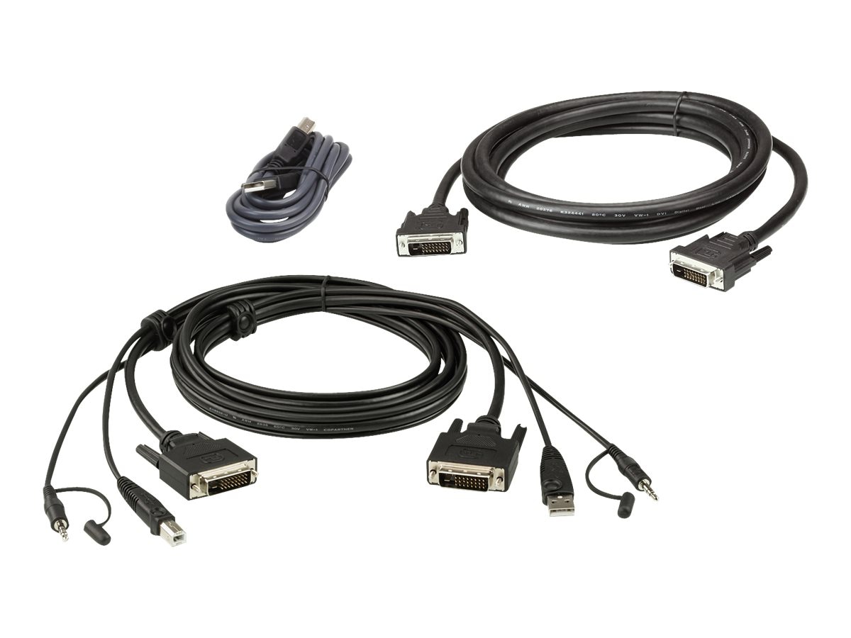 ATEN 2L-7D02UDX3 - keyboard / video / mouse (KVM) cable kit - TAA Compliant