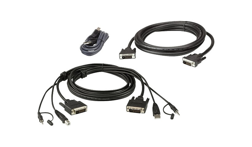 ATEN 2L-7D02UDX3 - keyboard / video / mouse (KVM) cable kit - TAA Compliant