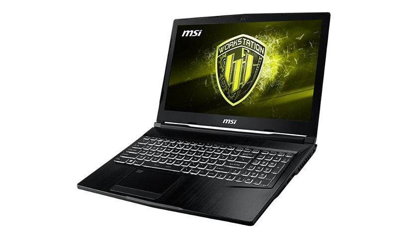 MSI WE63 8SJ 290CA - 15.6" - Core i7 8750H - 16 GB RAM - 256 GB SSD + 1 TB