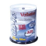 Verbatim DataLifePlus CD-R x 100 - 700 MB - storage media