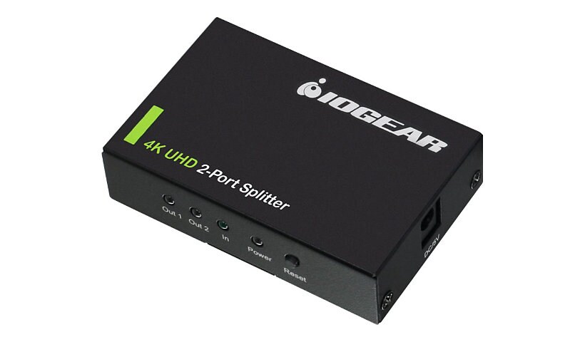 IOGEAR GHSP8422 4K 2-Port HDMI Splitter - video/audio splitter - 2 ports