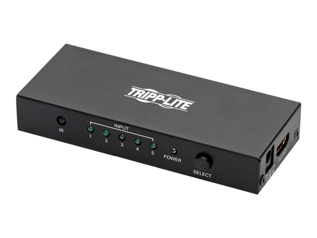 perspektiv Fradrage rødme Tripp Lite 5-Port HDMI Switch with Remote Control - 4K x 2K @ 60 Hz (HDMI  F/5xF), 3D, HDMI 2.0, HDCP 2.2, EDID - - B119-005-UHD - Audio & Video  Cables - CDW.com