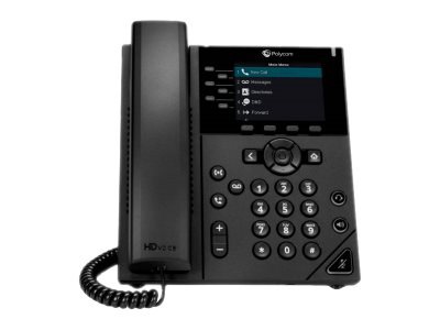 Poly 350 IP Phone - Corded - Corded - Desktop, Wall Mountable - Black - TAA Compliant