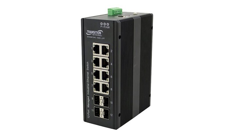 Transition Networks Hardened SISGM1040-184D-LRT - switch - 12 ports - manag