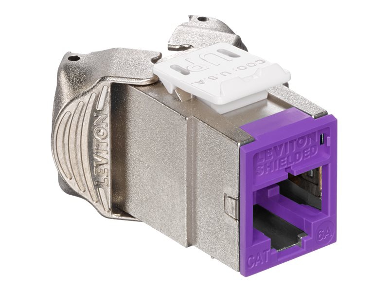 Leviton Atlas-X1 Cat 6A Component-Rated Shielded QuickPort Connector - modu