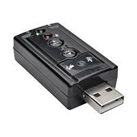 Tripp Lite USB External Sound Card Microphone Speaker Virtual 7.1 Channel -