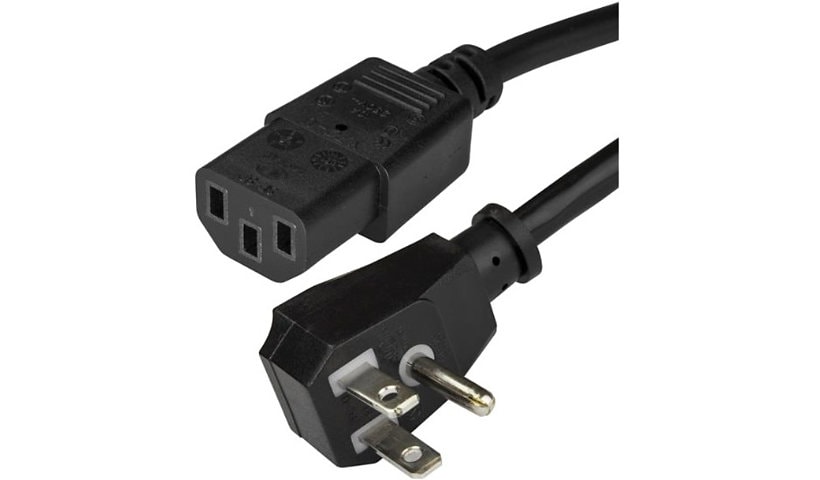 StarTech.com 15ft(4.5m) Computer Power Cord, Flat 5-15P to C13, 10A 125V 18AWG, Black Replacement AC PC Power Cord,