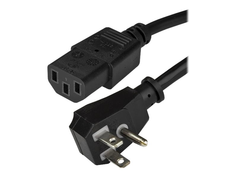 StarTech.com 6ft (1.8m) Computer Power Cord, Flat 5-15P to C13, 10A 125V, 18AWG, Black Replacement AC PC Power Cord,