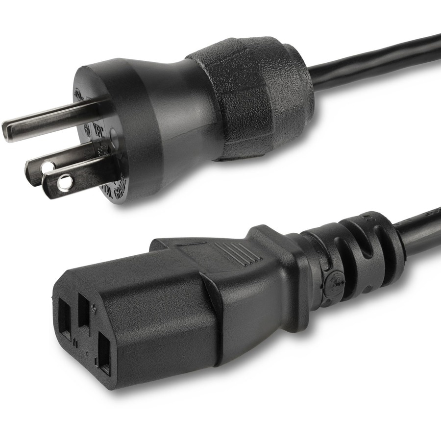 StarTech.com 3ft (1m) Hospital Grade Power Cord, 18AWG, NEMA 5-15P to C13, 10A 125V, Green Dot Medical Power Cable