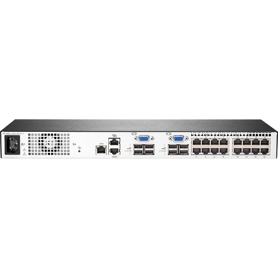 Thumbnail 3 of 4 for HPE KVM Console G4 Switch 1x2x16 - KVM switch - 16 ports - rack-mountable