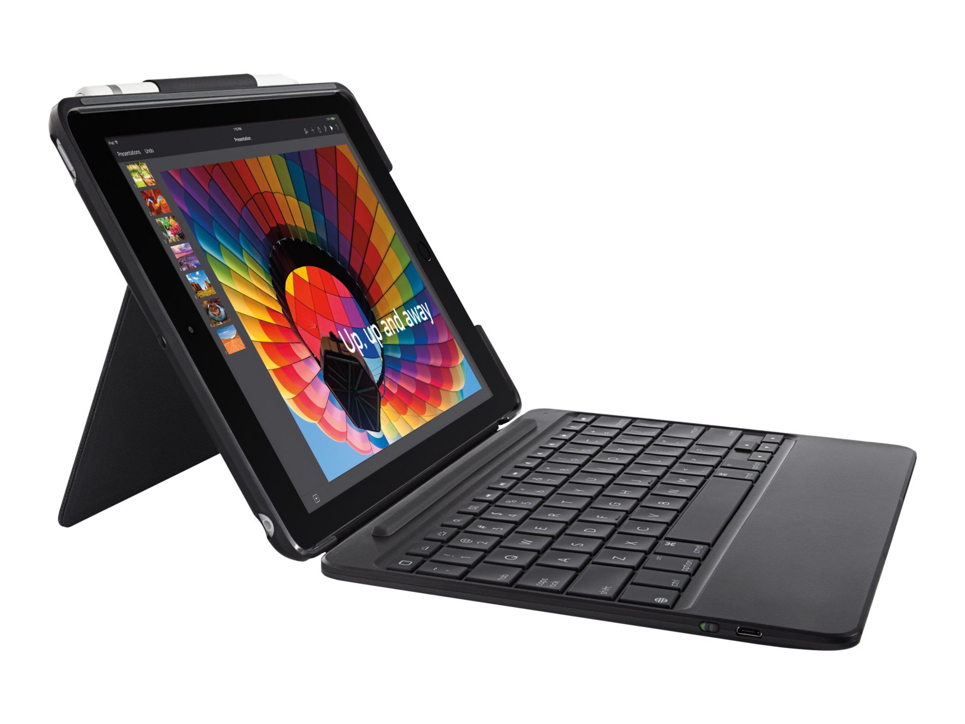 Logitech 9.7" keyboard case Slim Combo - iPad (5th/6th gen) - keyboard and