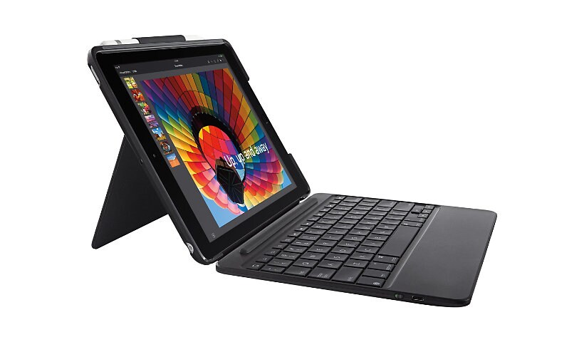 Logitech 9.7" keyboard case Slim Combo - iPad (5th/6th gen) - keyboard and