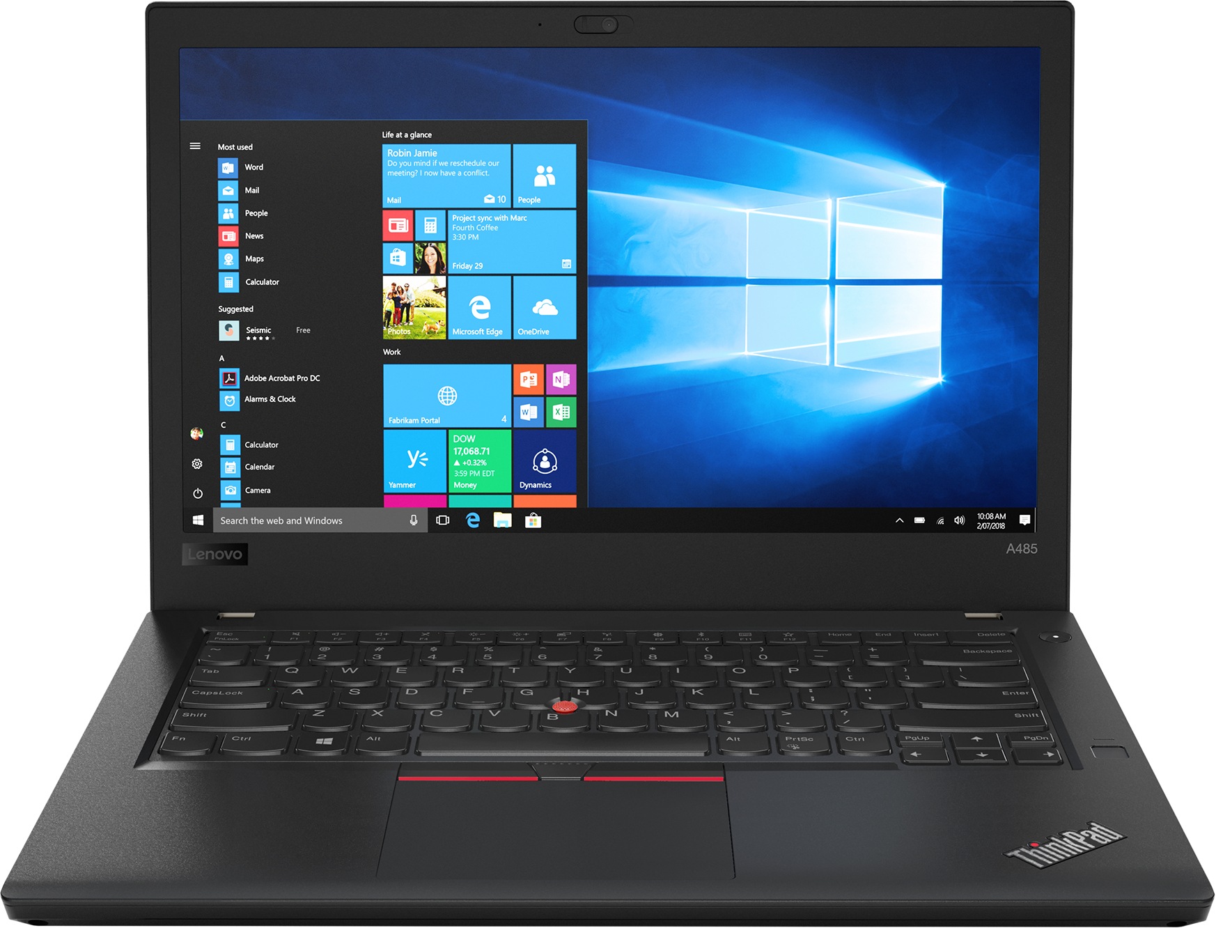 Lenovo ThinkPad A485 - 14" - Ryzen 5 Pro 2500U - 8 GB RAM - 256 GB SSD - US
