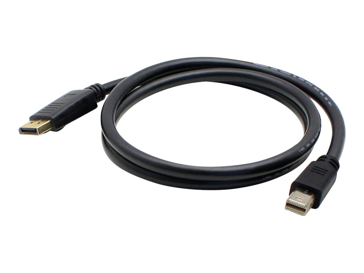 AddOn 6ft Mini-DisplayPort 1.1 Male to DisplayPort 1.2 Male Black Cable For Resolution Up to 3840x2160 (4K UHD)