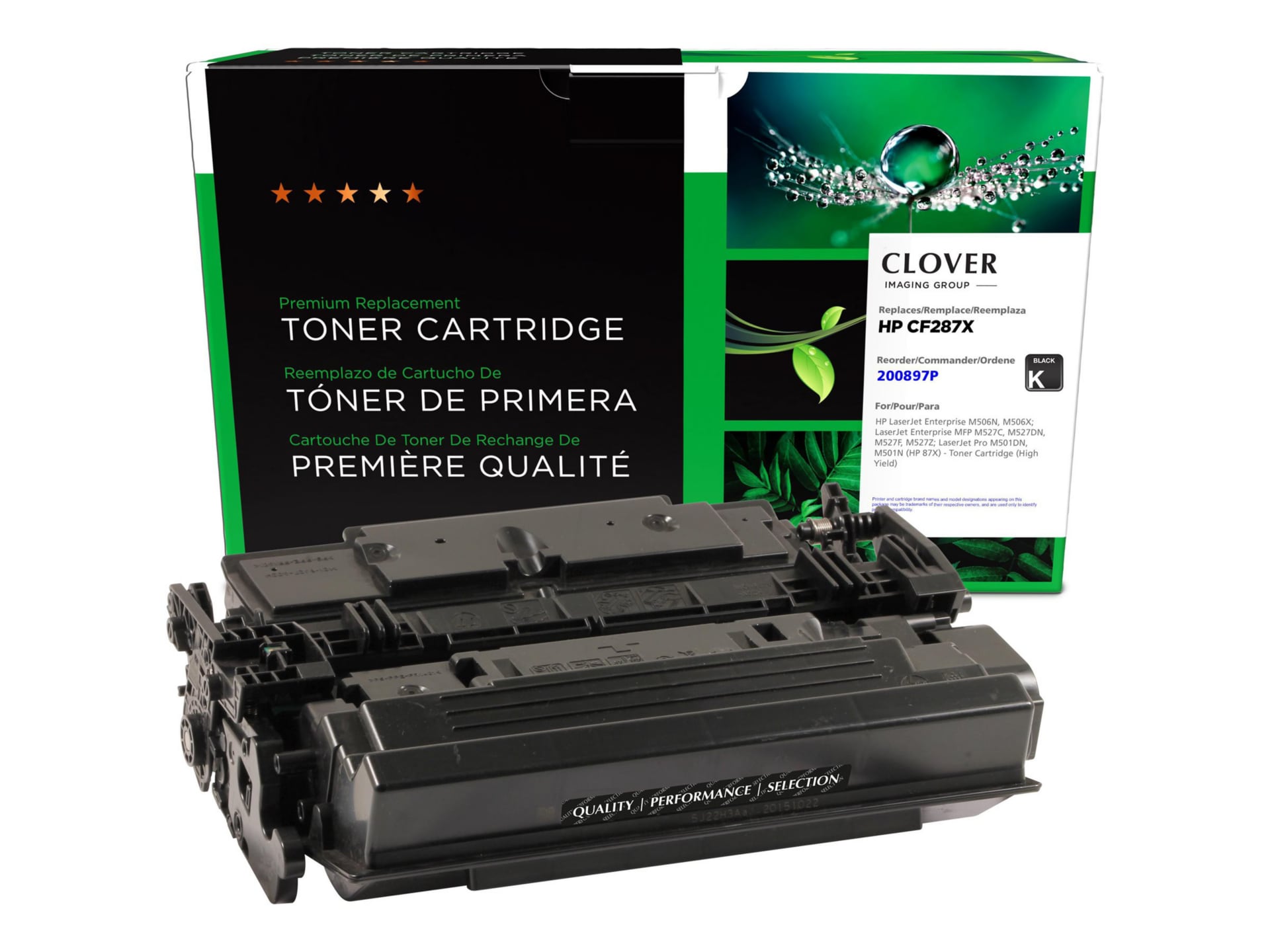 Clover Remanufactured Toner for HP CF287X (87X), Black, 18,000 page yield