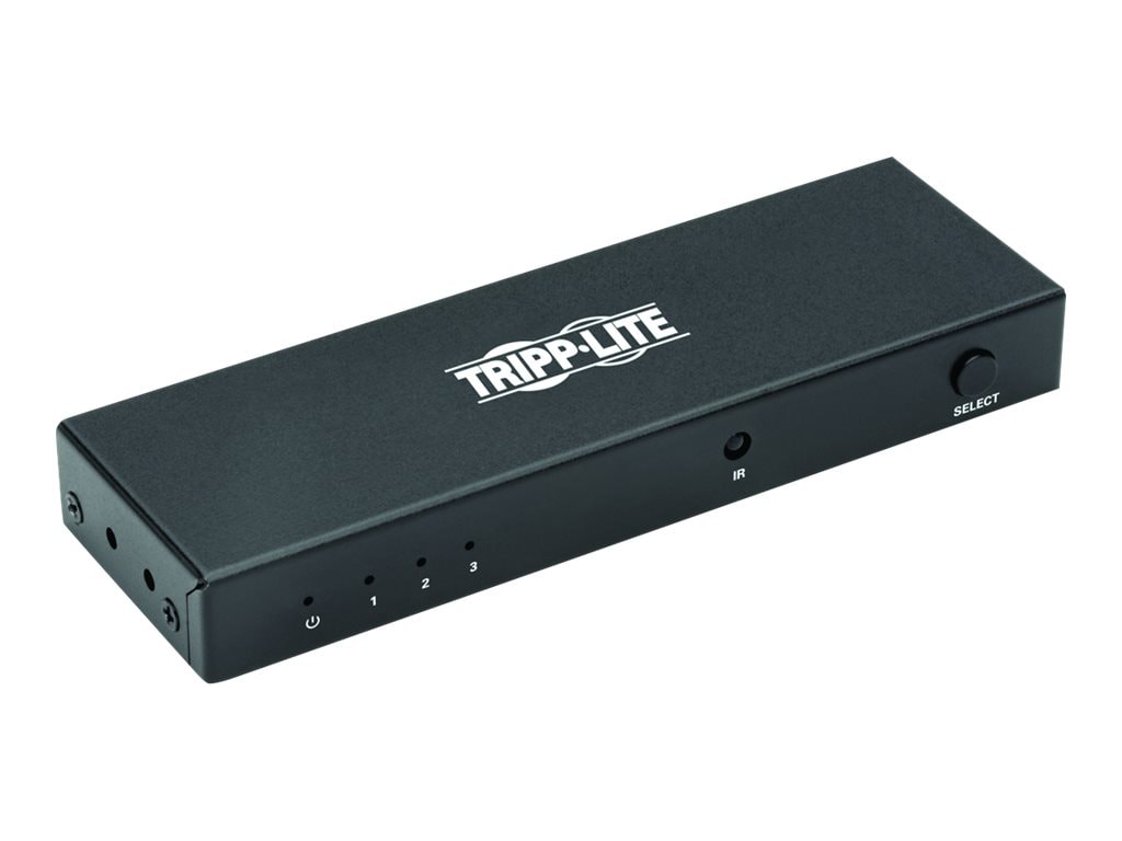 Tripp Lite 3-Port HDMI Switch for Video & Audio 4K x 2K UHD 60 Hz w Remote - video/audio switch - 3 ports