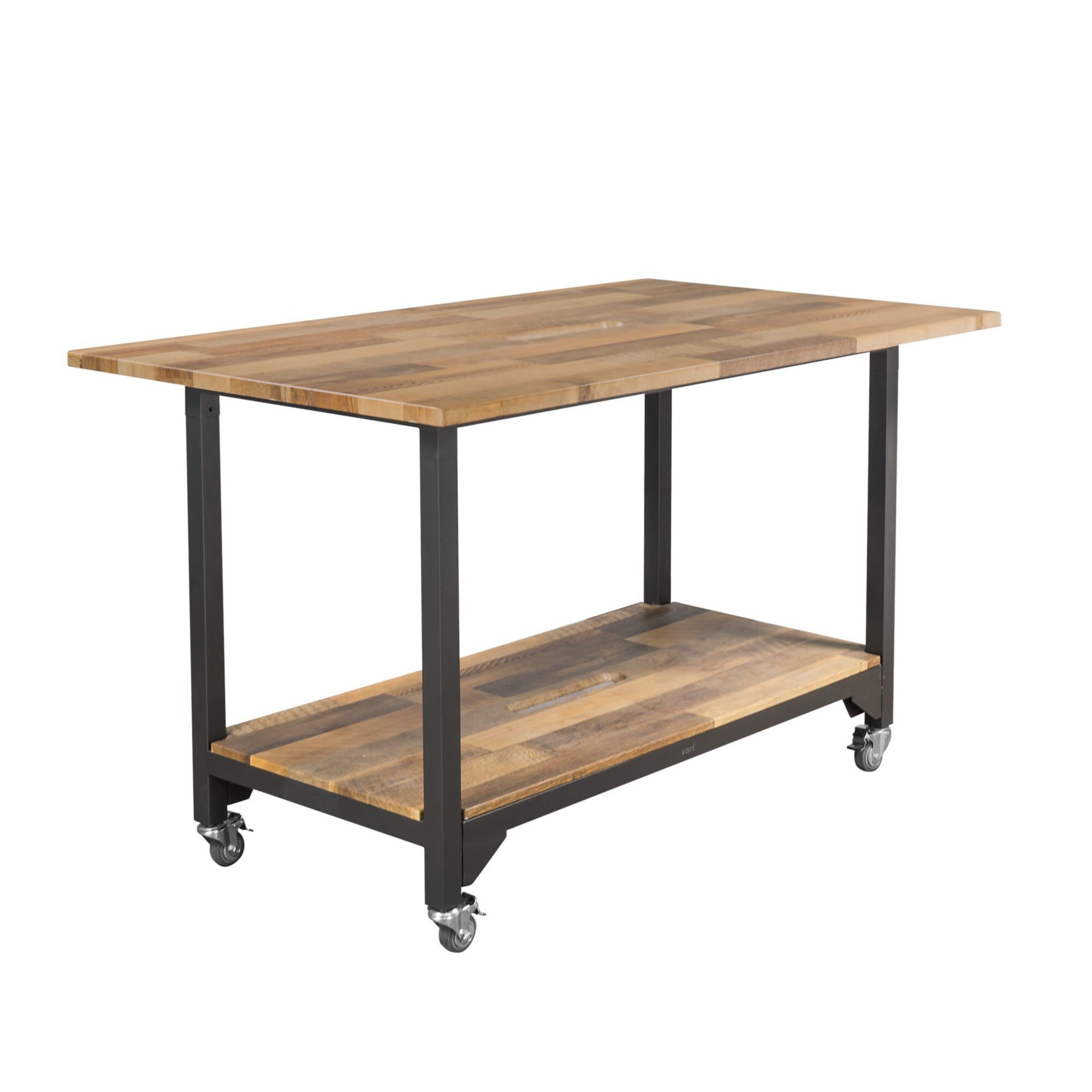 Vari Standing Conference Table Reclaimed Wood