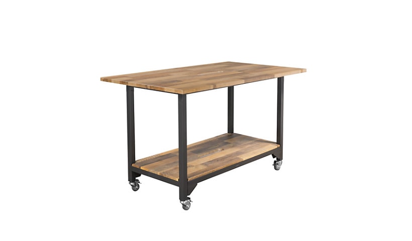 Vari Standing Conference Table Reclaimed Wood
