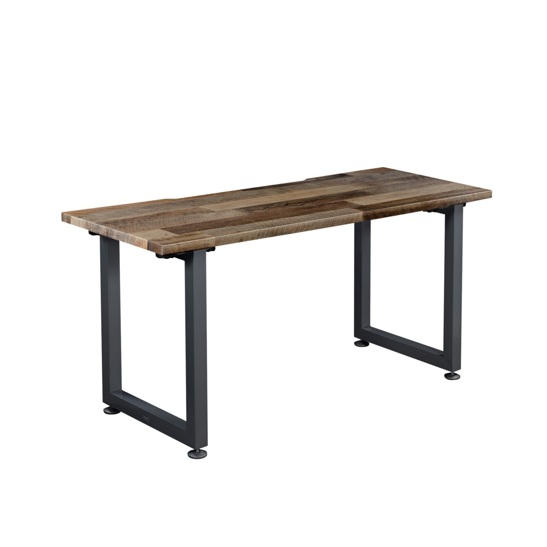 VARIDESK QuickPro - table - rectangular - reclaimed wood
