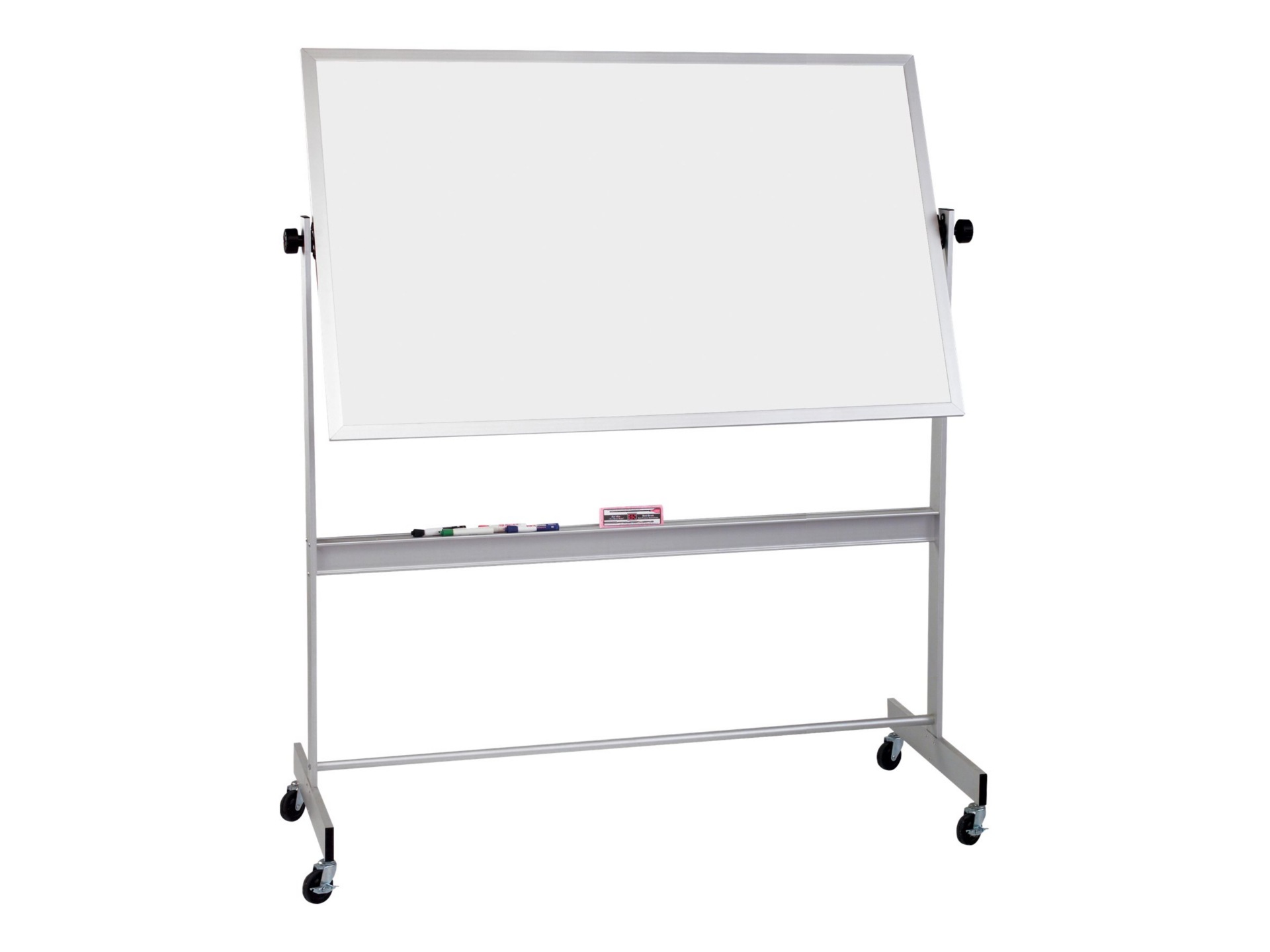 Balt 4'x8' Deluxe Mobile Reversible Whiteboard with Aluminum Trim