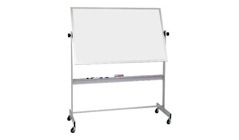 Balt 4'x8' Deluxe Mobile Reversible Whiteboard with Aluminum Trim