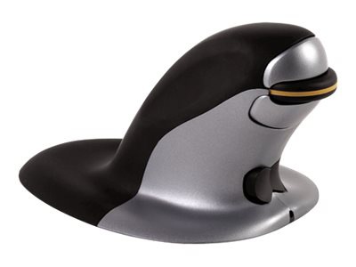Fellowes Penguin Medium - mouse - 2.4 GHz - black, silver