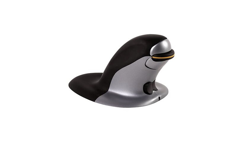 Fellowes Penguin Medium - mouse - 2.4 GHz - black, silver