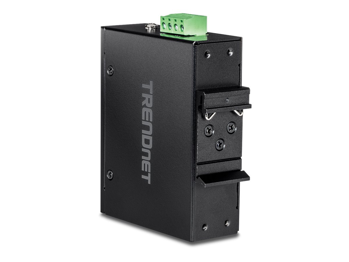 TRENDnet Industrial SFP to Gigabit PoE+ Media Converter, TI-PF11SFP, 1 x Gi