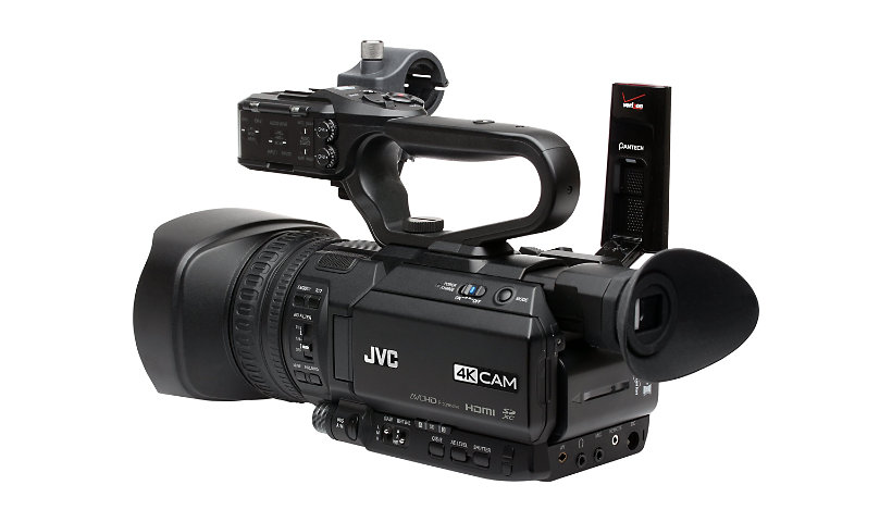 JVC 4K UHD Compact Handheld Streaming Camcorder with Integrated 12x Lens