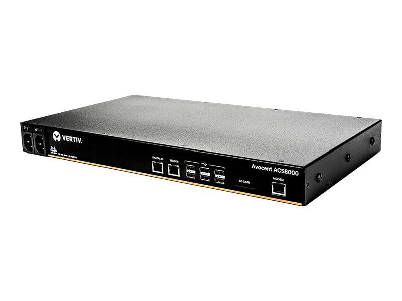 Vertiv Avocent ACS 8000 48-port Serial Console Server, Dual AC Power, Analog Modem