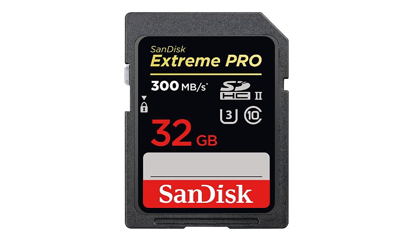 SanDisk Extreme Pro - flash memory card - 32 GB - SDHC UHS-II
