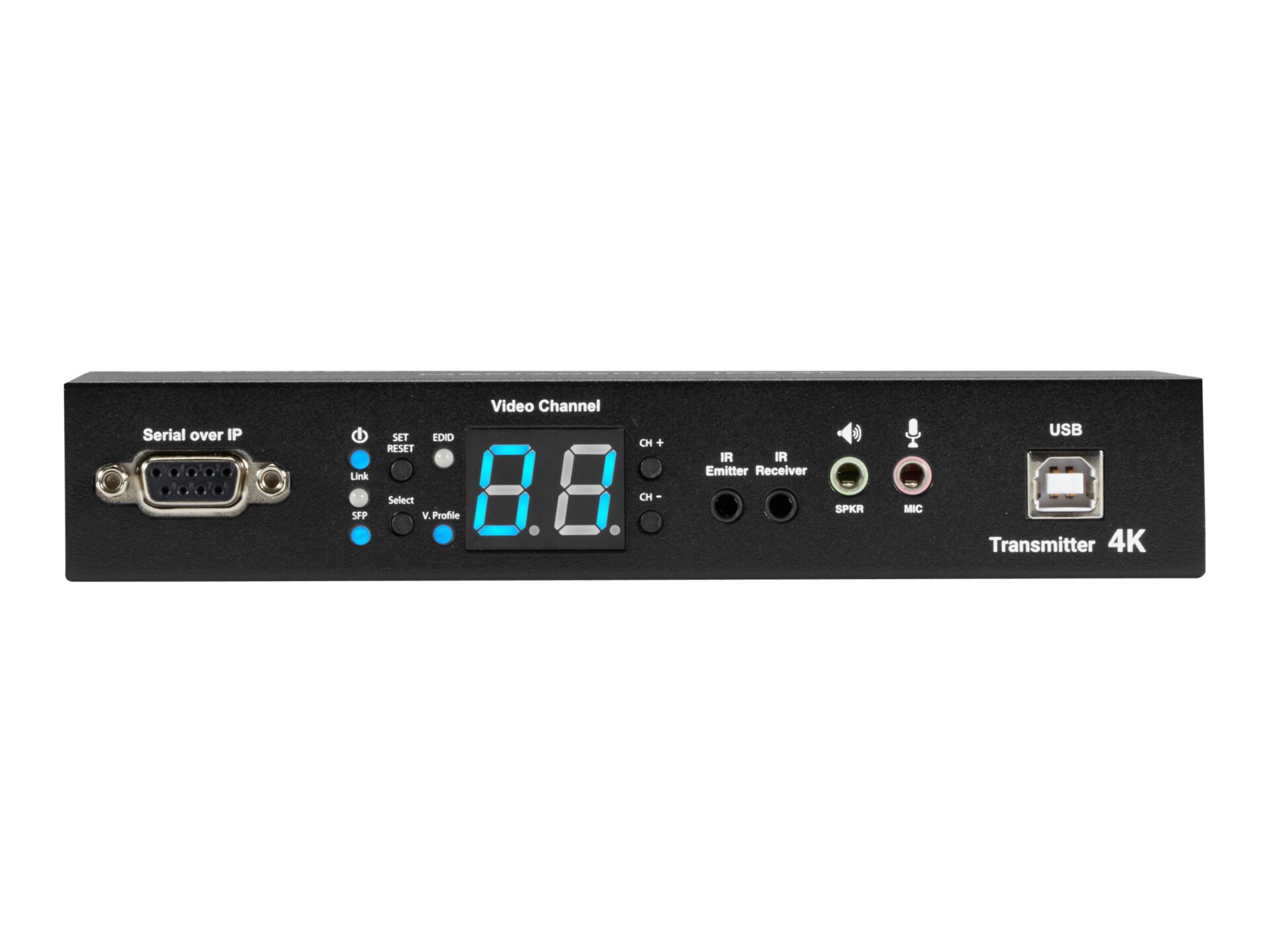 Black Box MediaCento IPX 4K Transmitter - rallonge vidéo/audio/infrarouge/USB/série - 1GbE, Fibre Channel