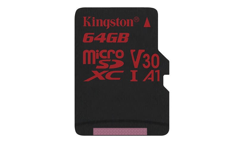 Kingston Canvas React - flash memory card - 64 GB - microSDXC UHS-I