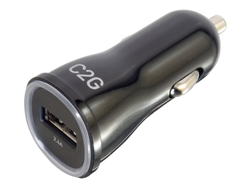 C2G USB Car Charger - DC to USB A Power Adapter - 5V/2.4A