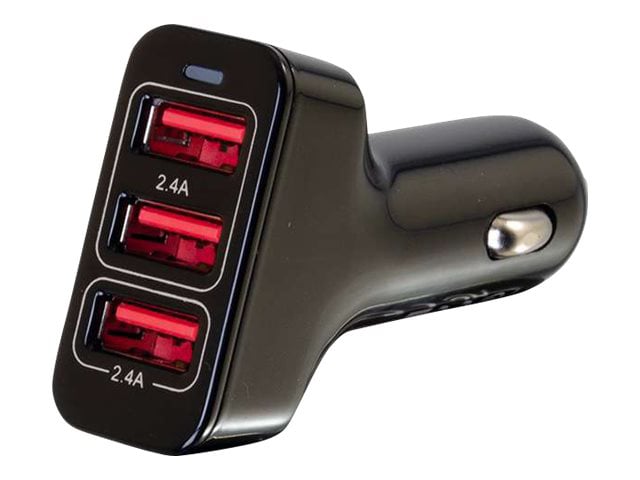 C2G Smart 3-Port USB Car Charger - 4.8 Amp Output