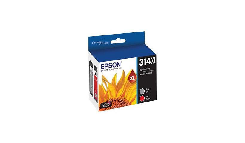 Epson Color Multi-pack 314XL with Sensor - 2-pack - High Capacity - gray, red - original - ink cartridge