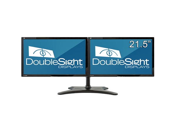 Thumbnail 3 of 6 for DoubleSight 21.5" LED Backlight LCD Monitor with Dual Monitor Stand - Black