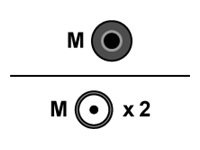 FrontRow 18' 3.5mm Male to Dual RCA Male Auxiliary Audio Cable