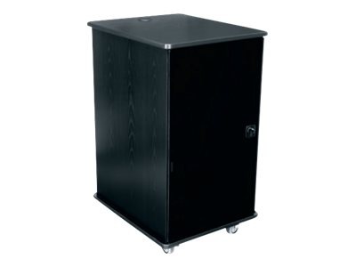 Middle Atlantic MFR Series 20RU Mobile Furniture Floor Standing Rack - Grained Ebony Ash