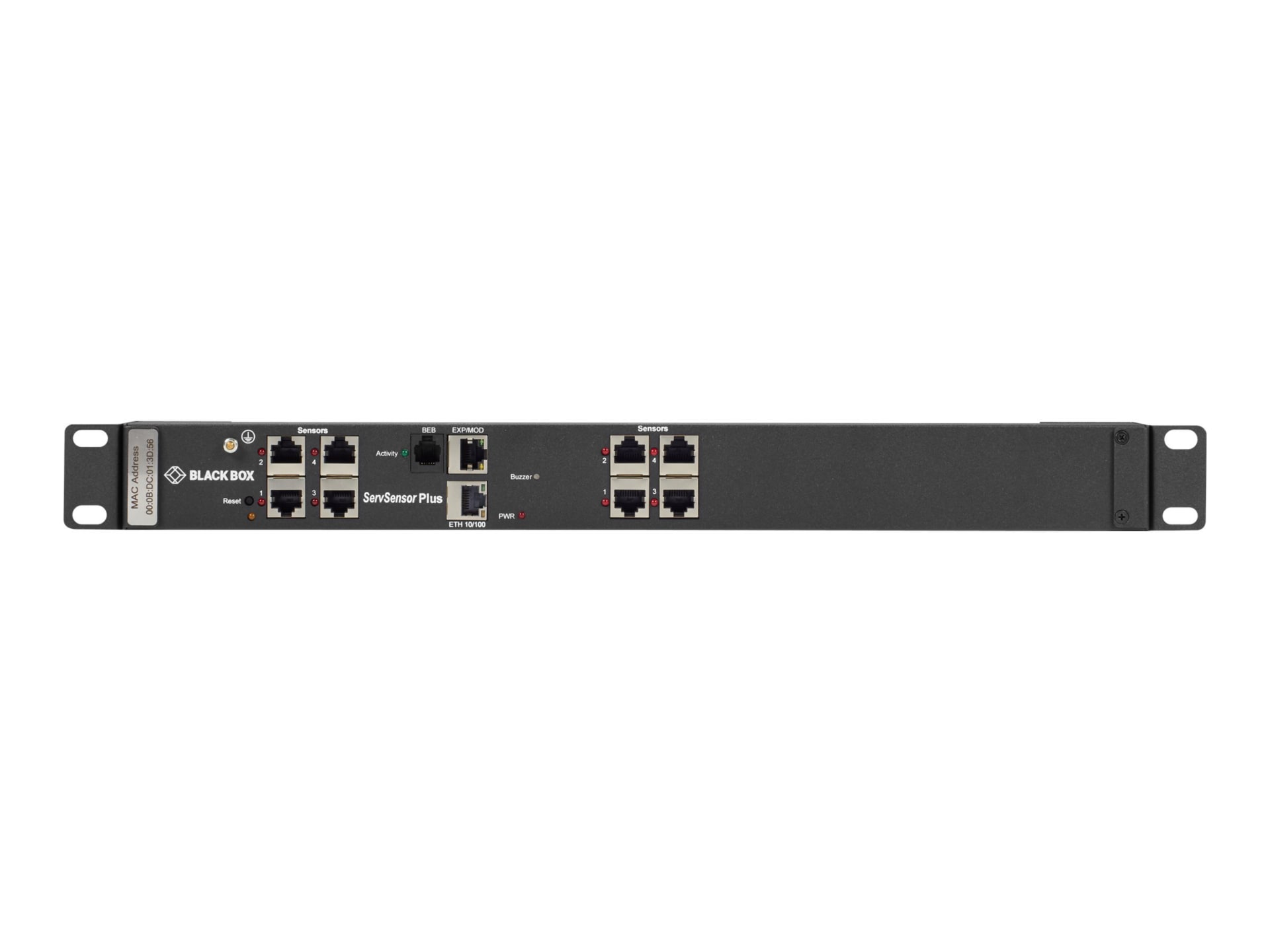 Black Box AlertWerks ServSensor Plus 8-Port Rack-Mount Hub