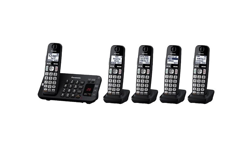 Panasonic KX-TGE445 - cordless phone - answering system with caller ID/call