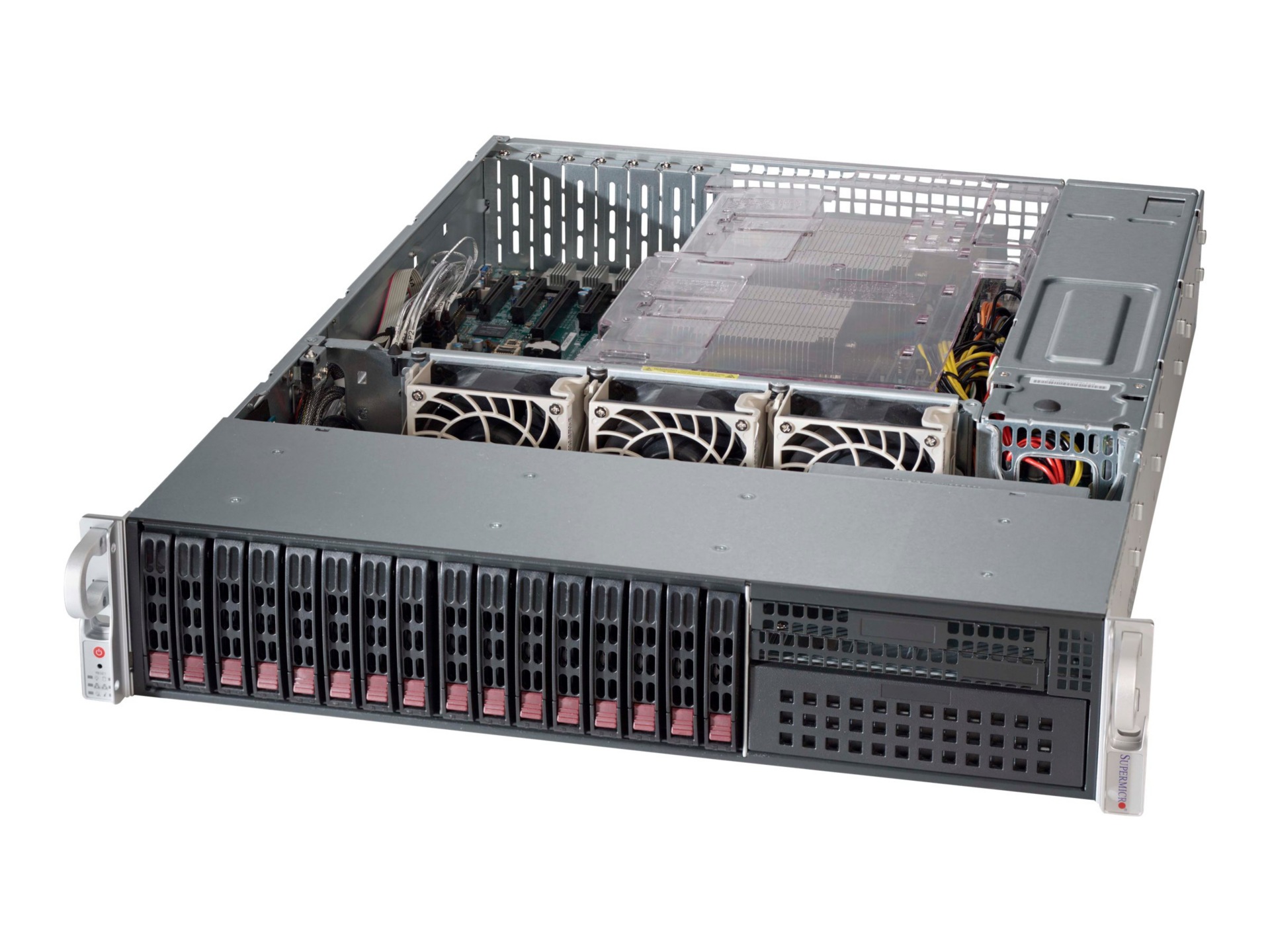 Supermicro SC213 AC-R1K23LPB - rack-mountable - 2U - enhanced extended ATX