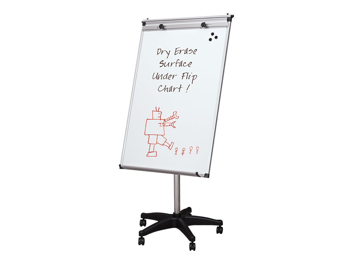 Balt Essentials Mobile Adjustable Magnetic Whiteboard Easel + Flip Chart