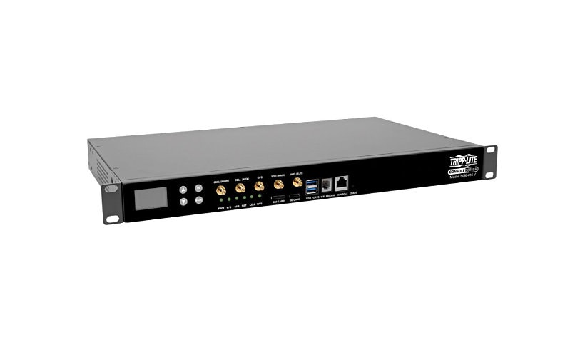 Tripp Lite 16-Port Serial Console Server, USB Ports (2) - 4G LTE, Dual GbE NIC, 16Gb Flash, Desktop/1U Rack, TAA -