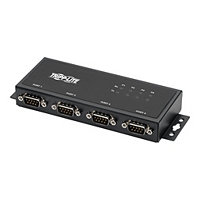 Tripp Lite RS-422/RS-485 USB to Serial FTDI Adapter with COM Retention (USB-B to DB9 F/M), 4 Ports - serial adapter -