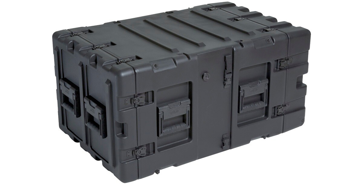 SKB 7U Removable Shock Rack Transport Case with Casters - Black