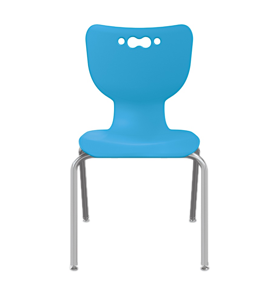 Balt Hierarchy 18" 4-Leg Student Chair with Nylon Swivel Glides - Blue