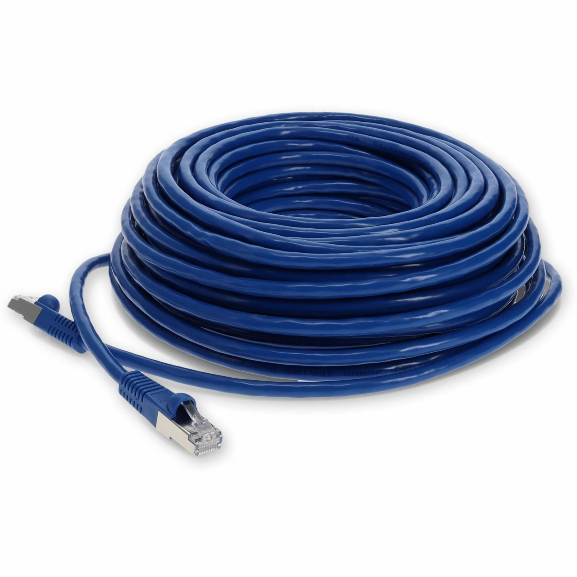 Proline 80ft Blue CAT 7 Shielded (S/FTP) PVC Ethernet Cable Snagless Bubble
